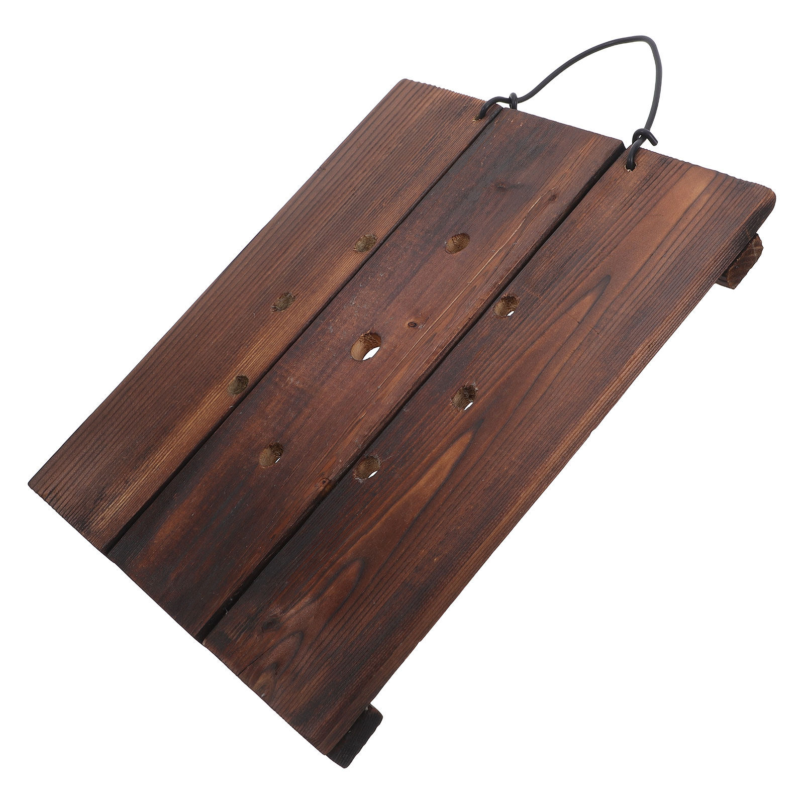 Vertical Planter - Montageplatte aus verbranntem Holz mit vorgebohrten