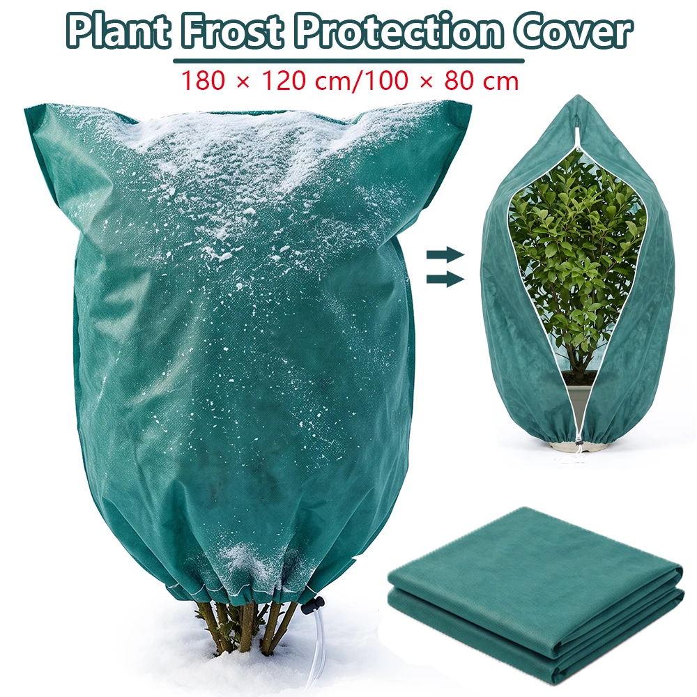 Grow Bag - Pflanzen-Schutzabdeckung gegen Frost, atmungsaktive Winter-Pflanzenschutzhülle mit