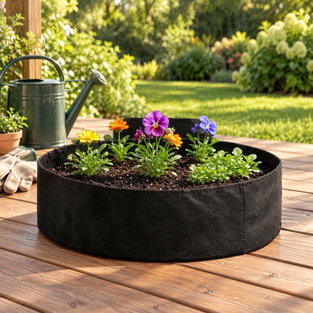 Grow Bag - Großer, runder Pflanzsack aus Filz, 130