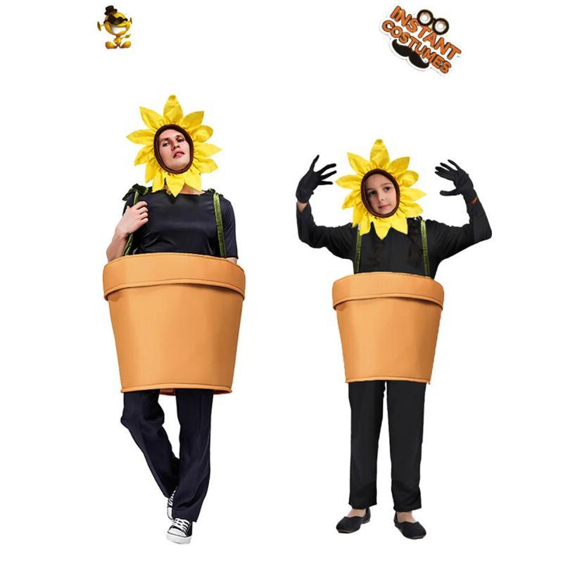 Plant Pot - Halloween-Blumentopf-Kostüm für Erwachsene, Cosplay Sonnenblumen-Pflanztopf-Kostüm mit