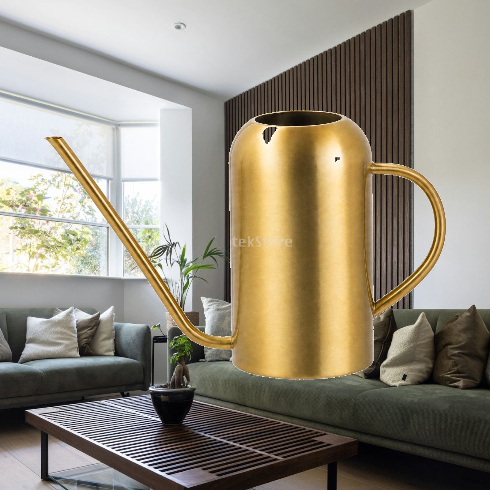 Watering Can - Edelstahl-Gießkanne mit langem Ausgießer, 1,5 l,