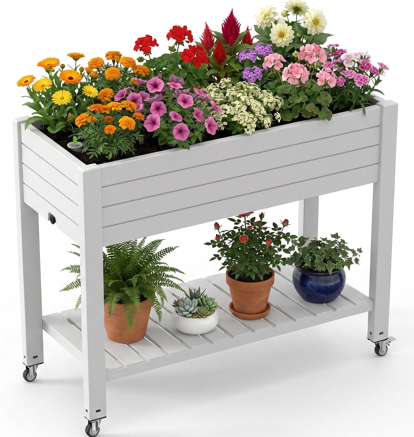 Raised Garden Bed - Hochbeete für den Außenbereich, mit Rädern
