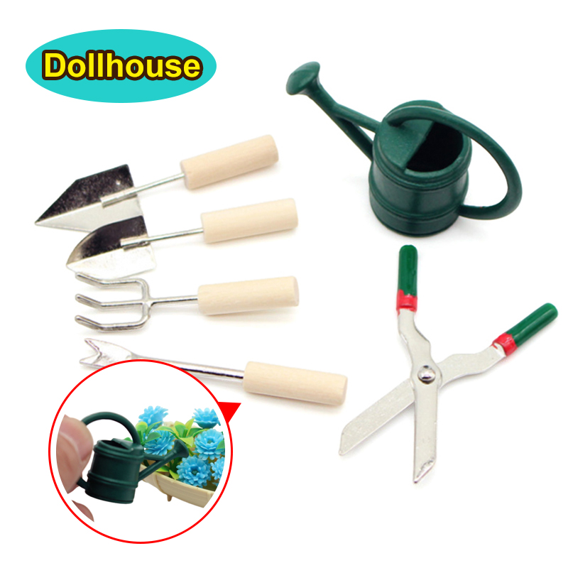 Watering Can - 1/12 Puppenhaus Simulation Gießkanne Spaten Schere
