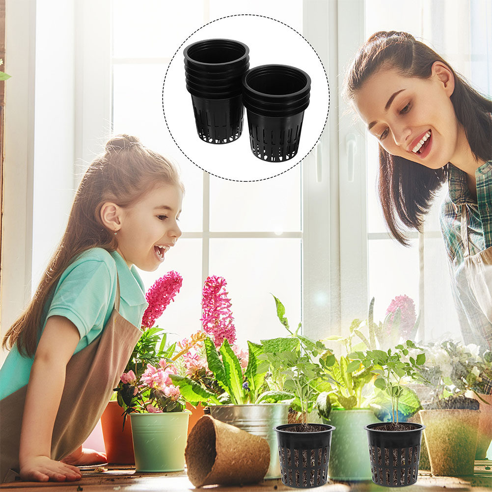 Plant Pot - 15 Stück Hydrokultur-Pflanzenkörbe, 4 Zoll, Kunststoff-Netztopf