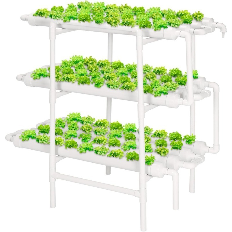 Hydroponic Kit - Vertikales Hydroponisches Anbausystem, Mehrschichtiges Rohr-Pflanzenregal, Bodenloses