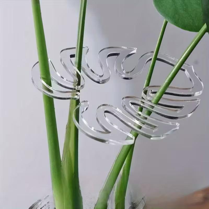 Indoor Herb Garden - 10er-Pack Transparente Flexible Pflanzenstützclips - Verstellbare