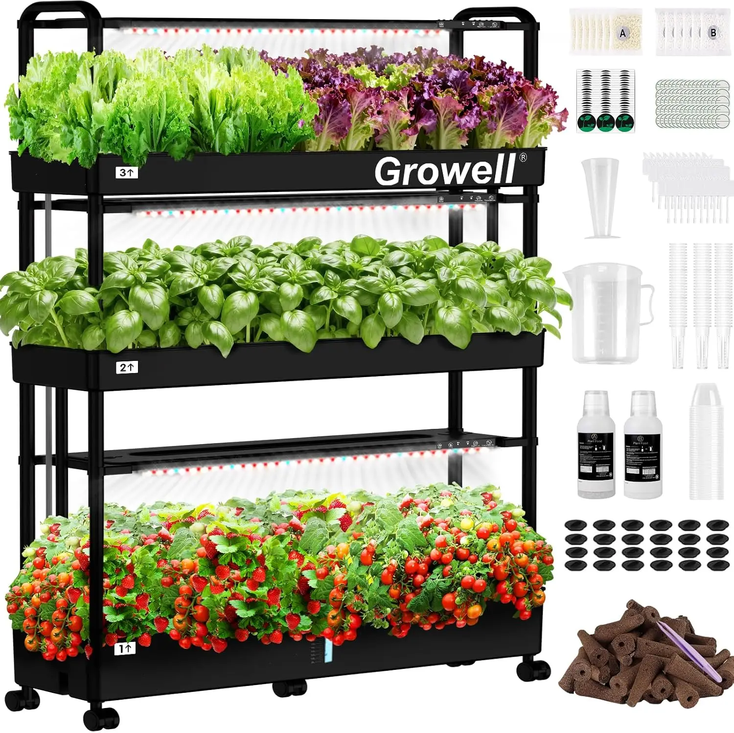 Indoor Herb Garden - Großes Hydroponisches Anbausystem-Set, 90 Pflanzkapseln Vertikaler
