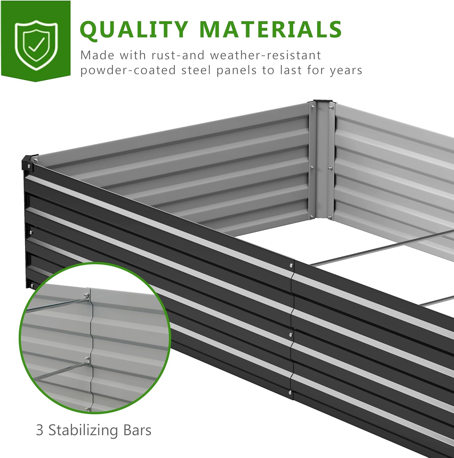 2er-Set 10x3x1ft Verzinktes Ho – Raised Garden Bed Bewertung und Preis