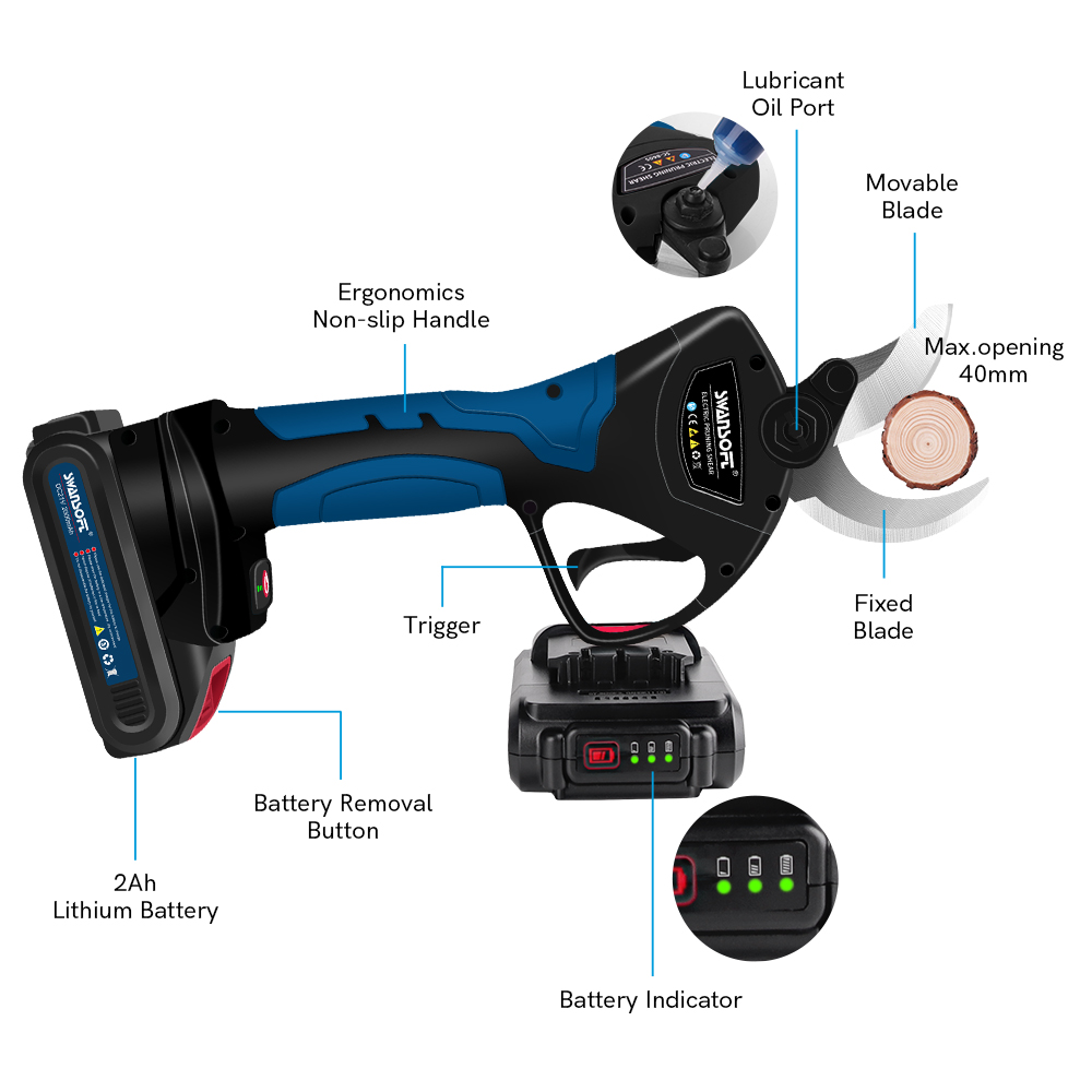 Elektrische Gartenschere, 40 m – Pruning Shears Bewertung und Preis