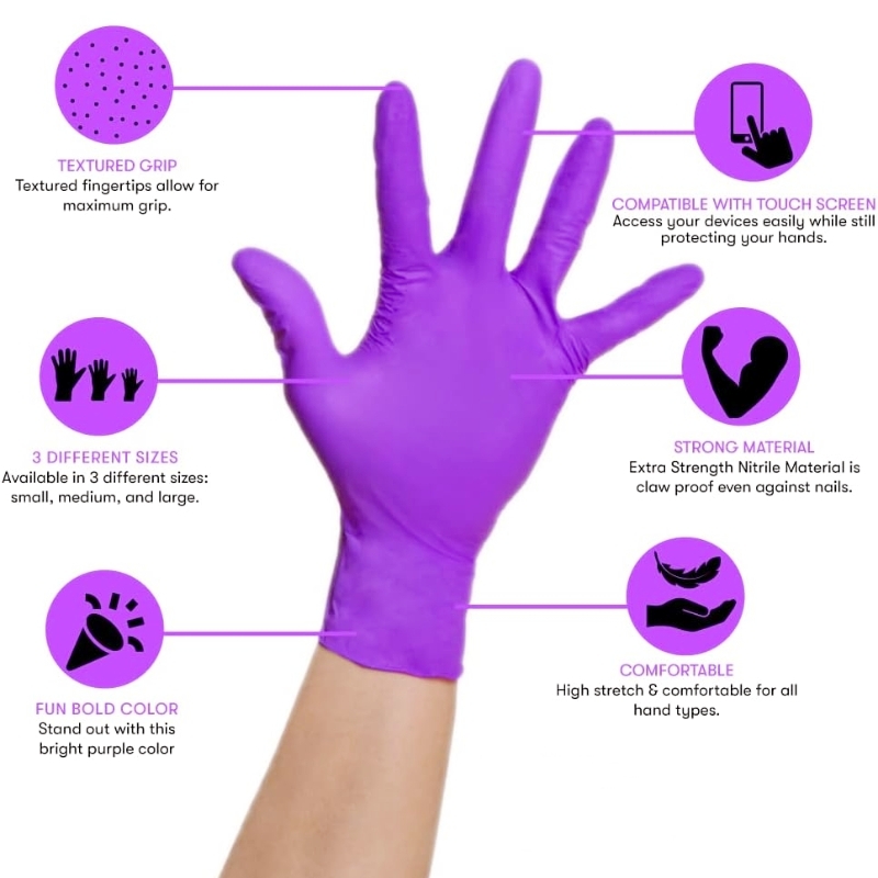 50/100PCS Violette Nitrilhands – Garden Gloves Bewertung und Preis