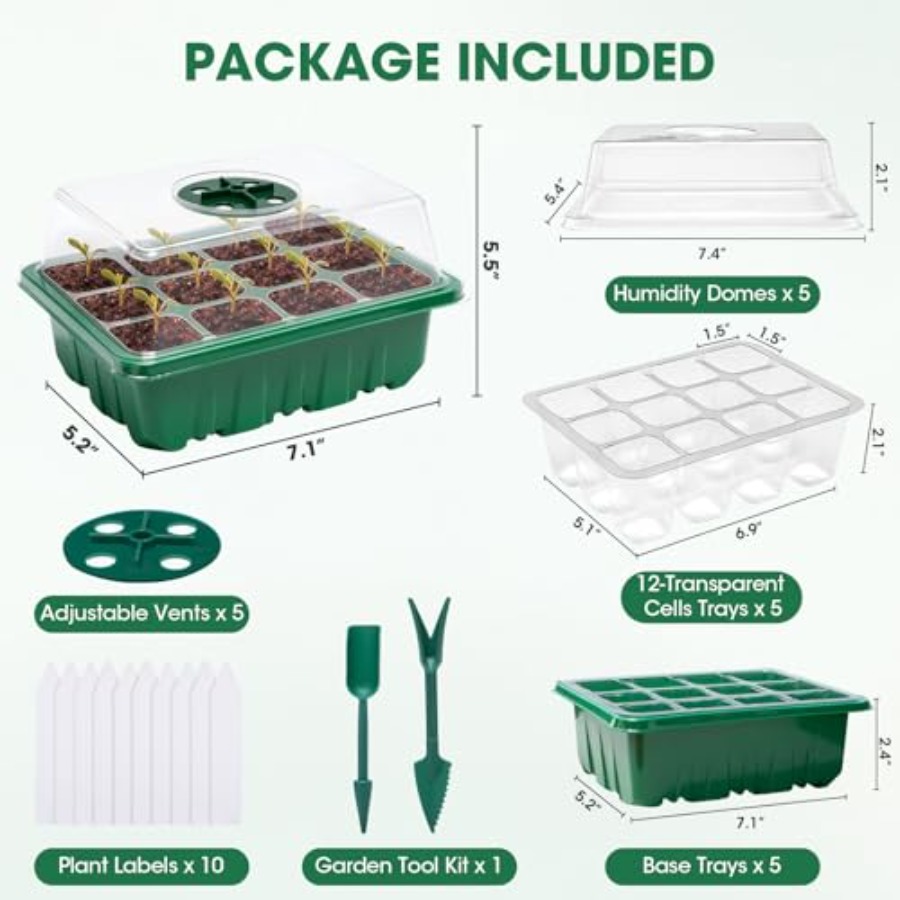 5er-Pack Anzuchtschalen mit Fe – Seed Starter Tray Bewertung und Preis